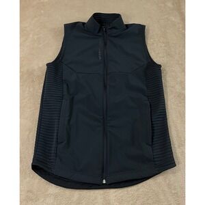 Under Armour Golf ColdGear Vest Black Men's M Loose Fit Full Zip EUC